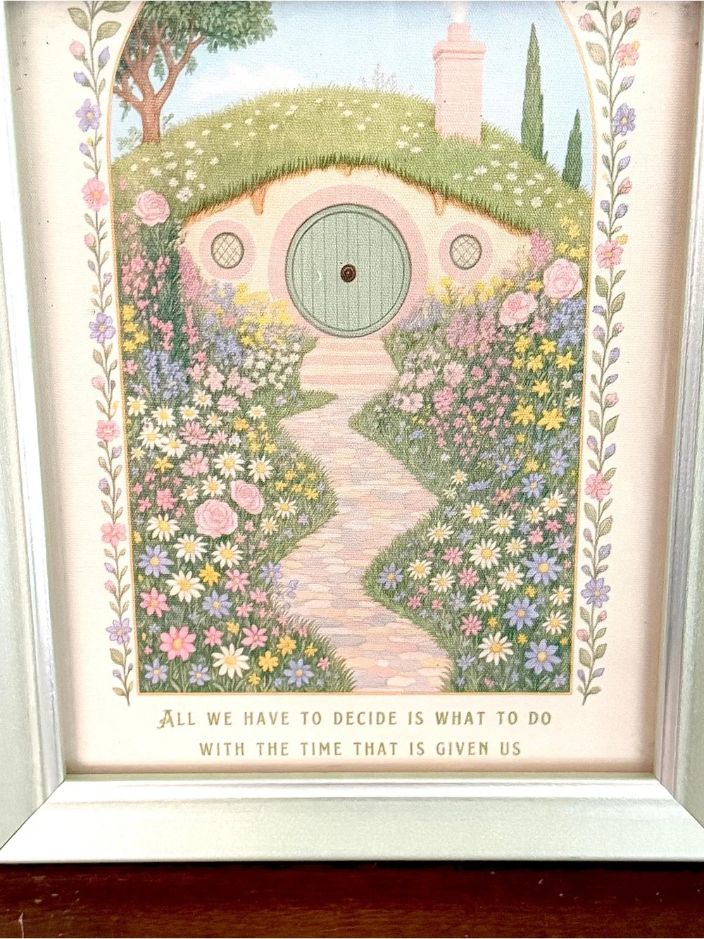 Decide What to Do with the Time That’s Given to Us Canvas Framed Art Print Vtg